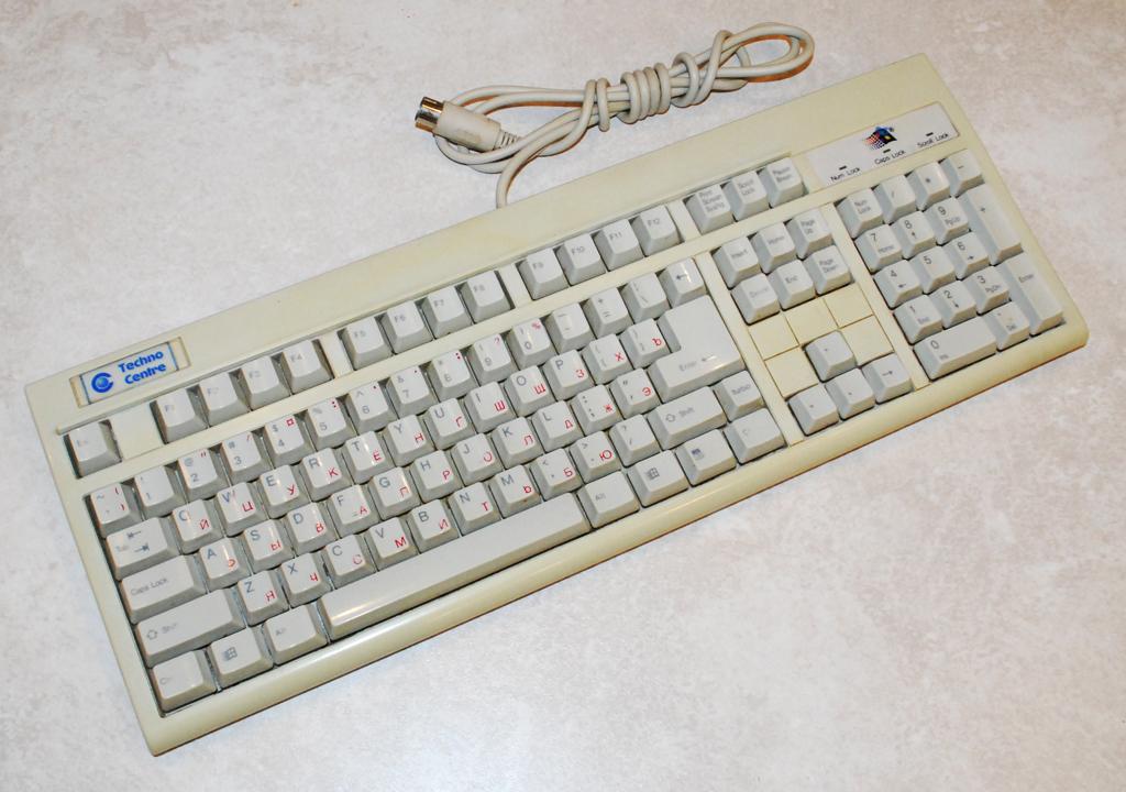"KB-6001 R+" - Клавиатура PC AT (Разъём DIN)  для компьютера  90-х годов