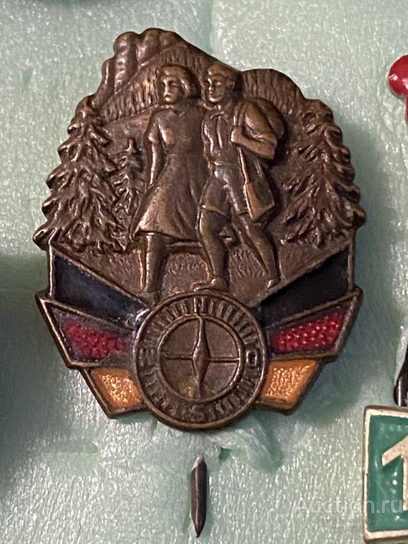 значок DDR  ГДР Знак Турист. КОМПАС ЛЕС ГЕРМАНИЯ ТЯЖЕЛЫЙ ЭМАЛЬ  СУПЕР РЕДКИЙ RRR