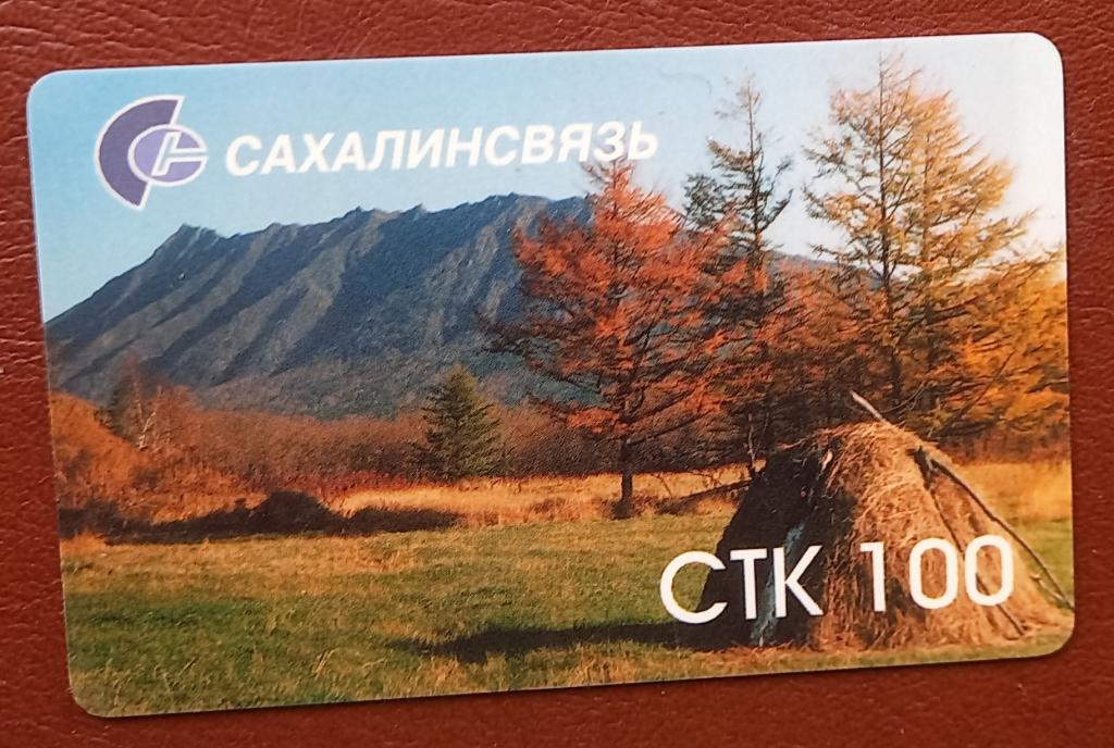 Телефонная карта СТК Сахалин Осень Стог сена 100 ед 161