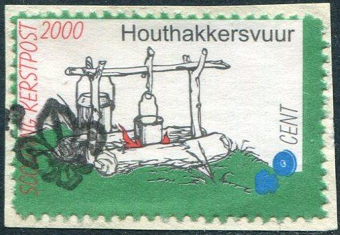СКАУТИЗМ Нидерланды 2000 Ден-Хелдер Den Helder Kerstpost частная почта скаутов Рождество скаутинг