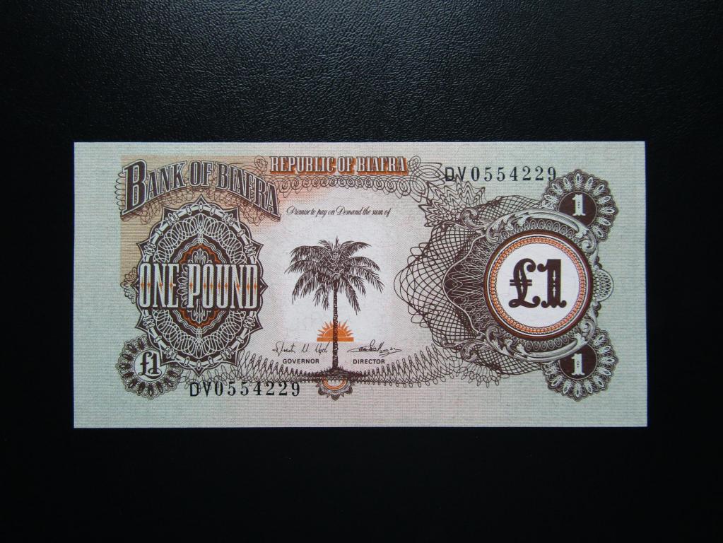 Биафра - 1 фунт 1969г. UNC.
