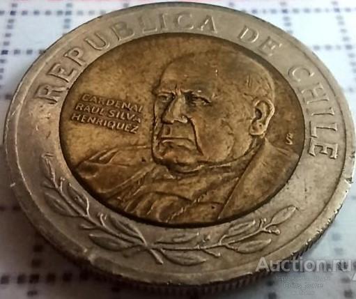 Coins Home БиМеталл Монета ЧИЛИ 500 песо 2002 год VF (Лот#BM14)