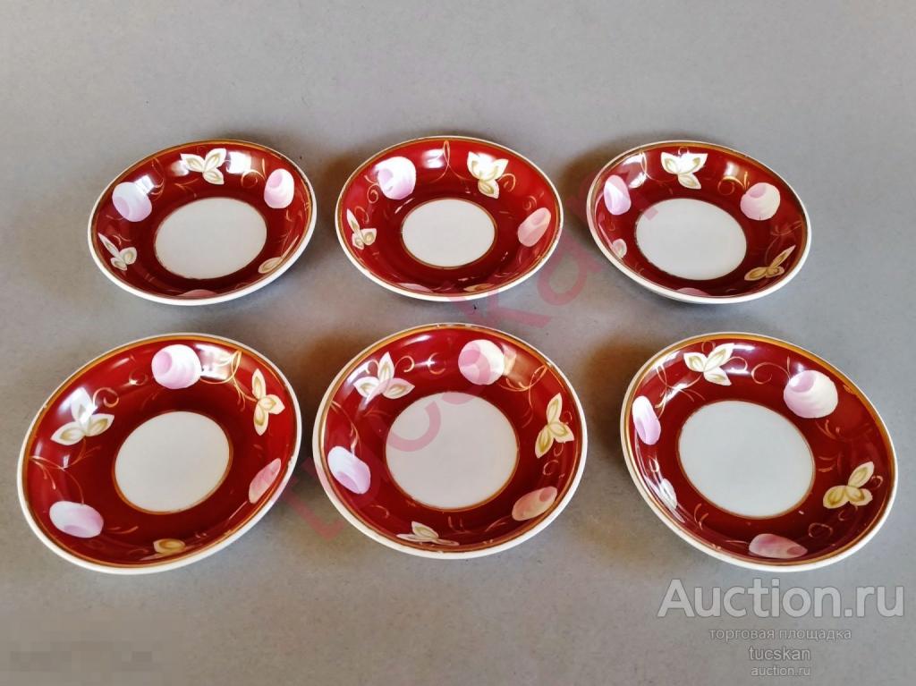 Розетки фарфор  ДФЗ Вербилки 10 см, комплект 