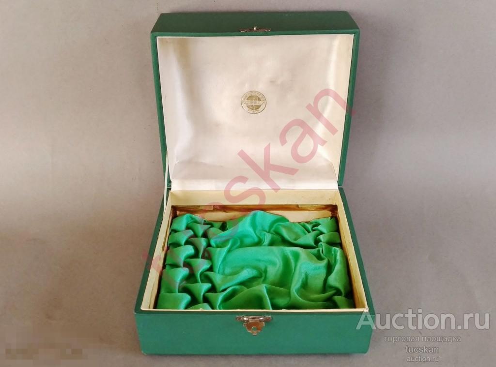 Футляр коробка для посуды/подстаканника ? 15х15х10 см РОСЮВЕЛИРТОРГ РСФСР 