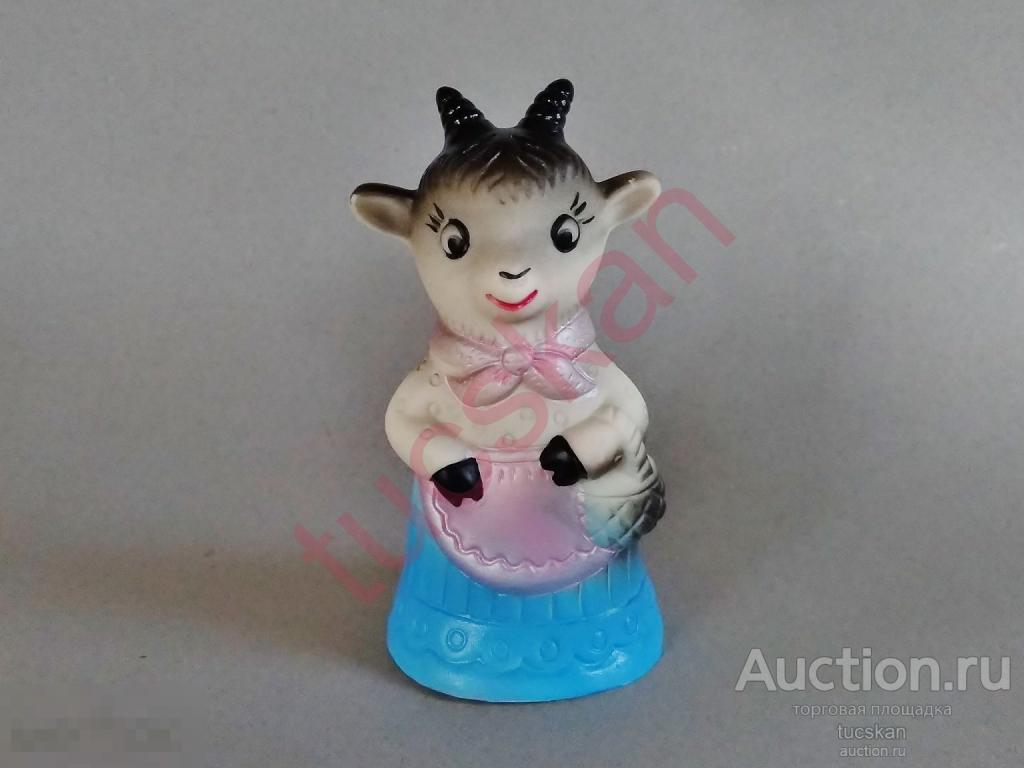 Игрушка СССР  резина Милая козочка коза, клеймо, цена 