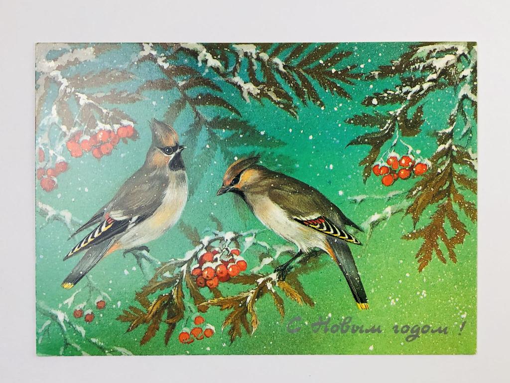 С Новым годом! Открытка. 1986. Министерство связи СССР
