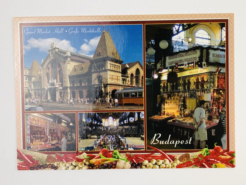 Венгрия. Будапешт. Рынок. Открытка. 2000-2005. Ars Una Studio