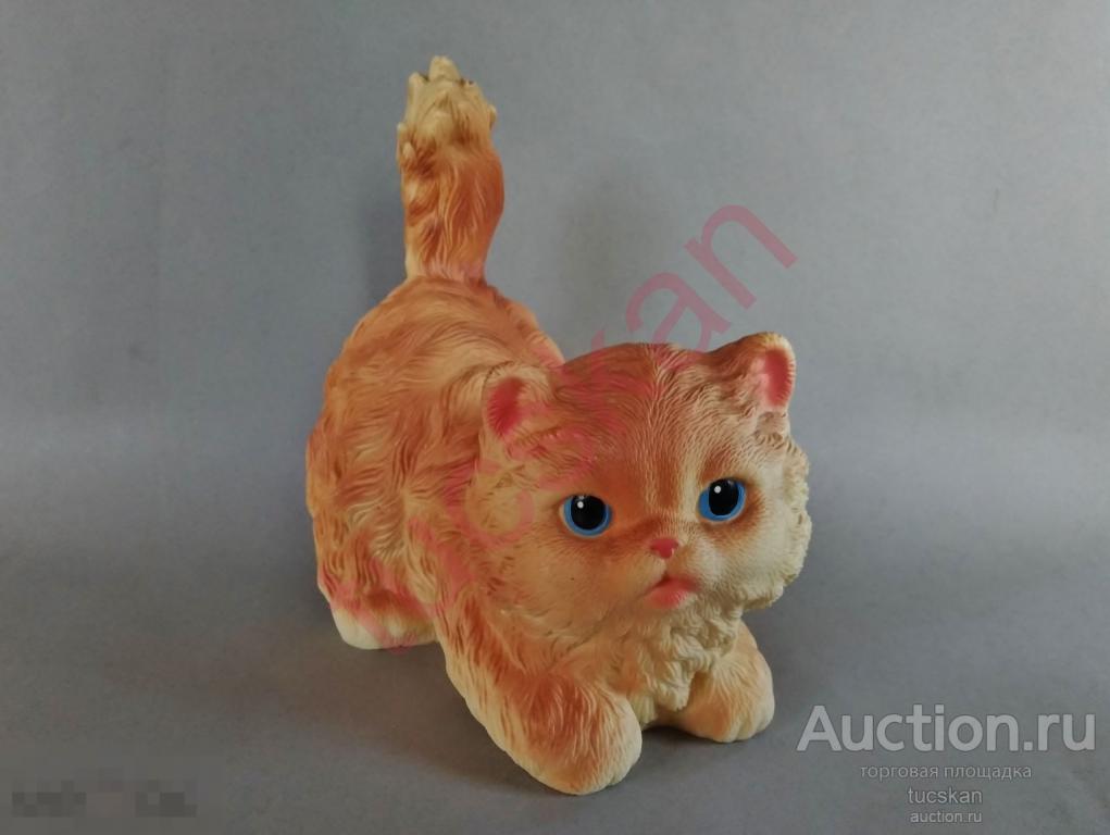 Резина игрушка Кошка котик 19х20 см, клеймо 