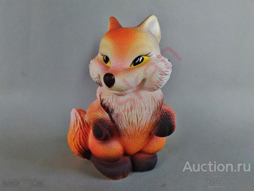 Резина игрушка Лиса лисичка 19 см, клеймо 