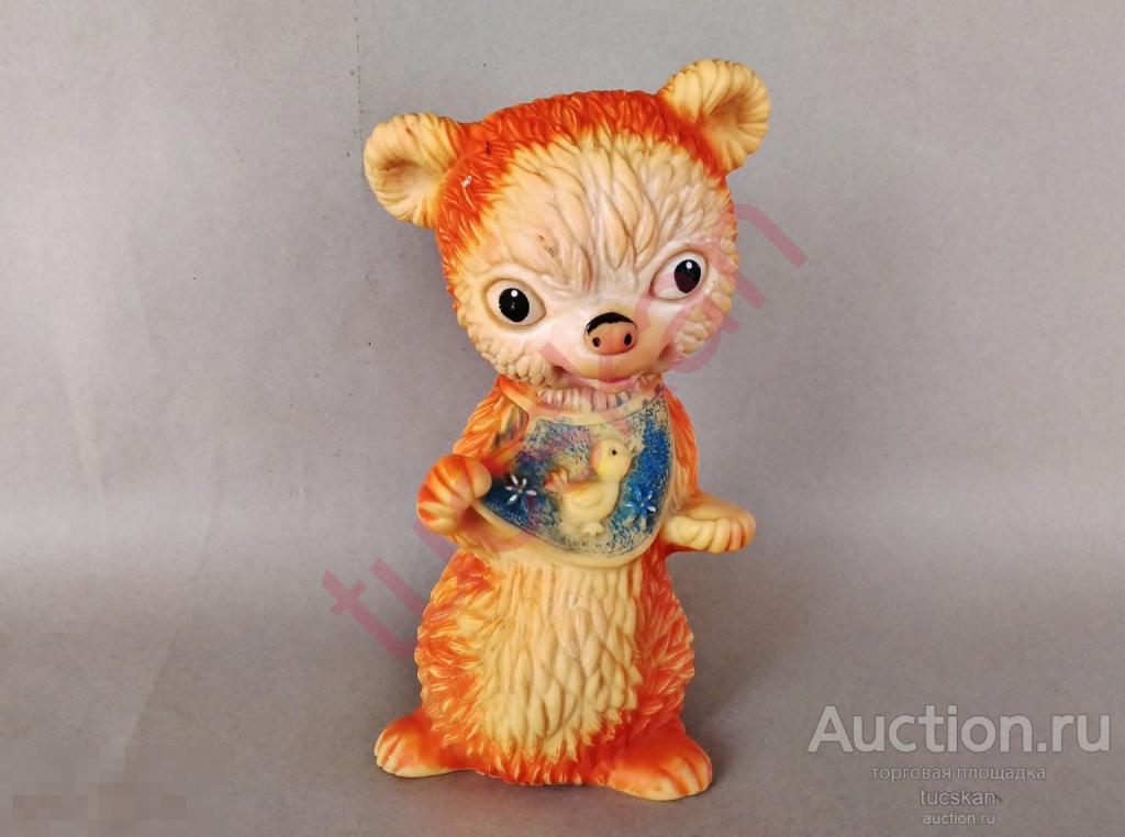 Игрушка Мишка в фартуке резина, 24 см №2 