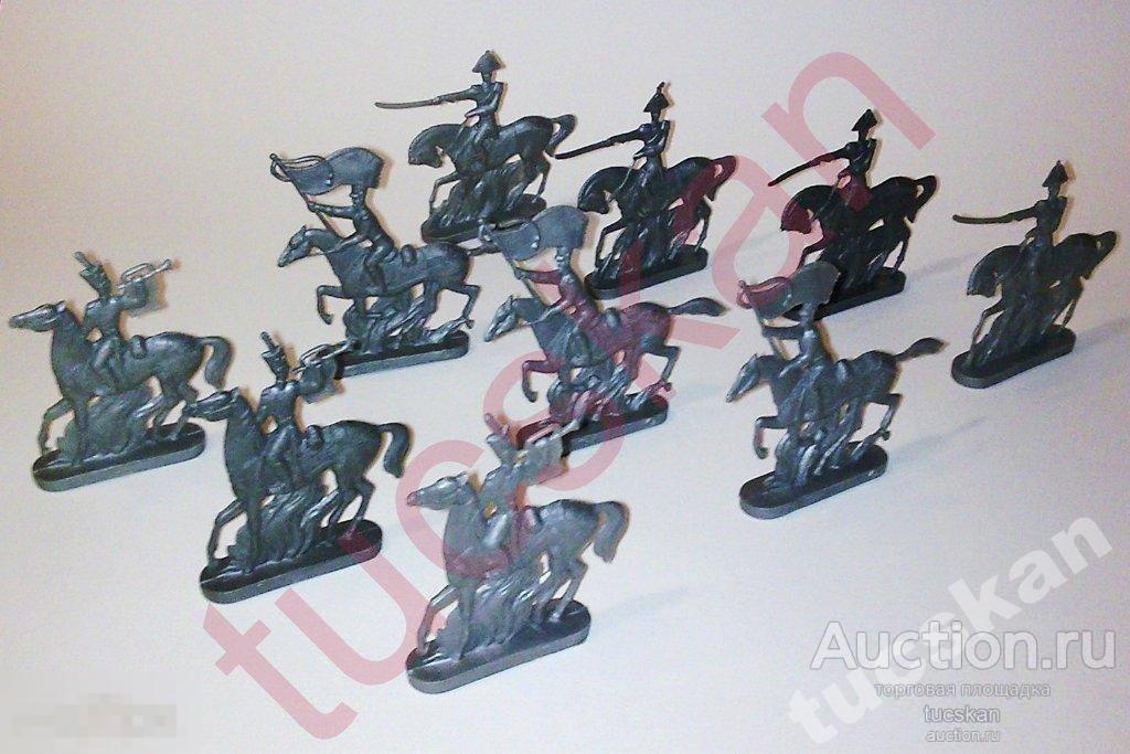 Гусары солдатики, отряд кавалеристов 10шт 