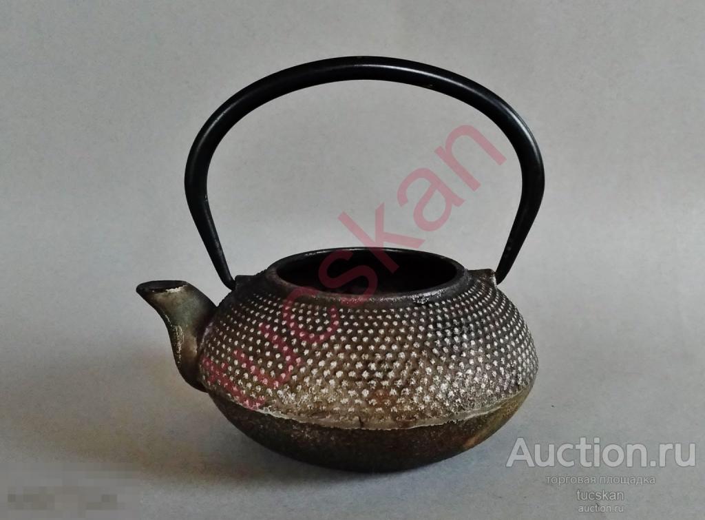 Чайник заварочный, заварник металл, чугун тяжелый 14х14 см без крышки. 