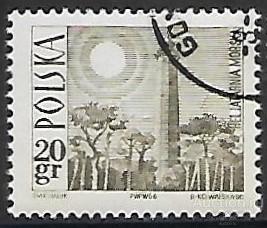 Польша. 1966. Туризм. Достопримечательности. Гашение.