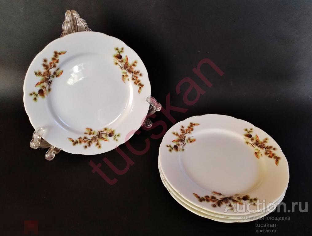 Тарелки 18 см с шишками TONO CHINA Made in Japan 4 шт. комплект 