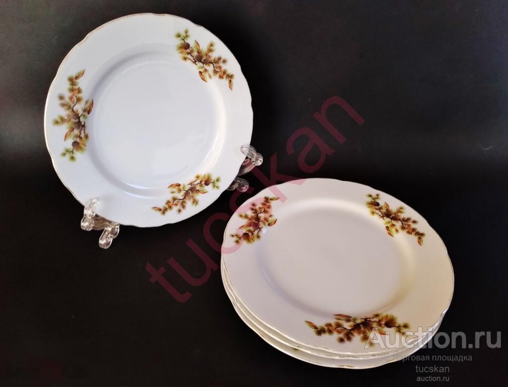 Тарелки 21 см с шишками TONO CHINA Made in Japan 4 шт. комплект 