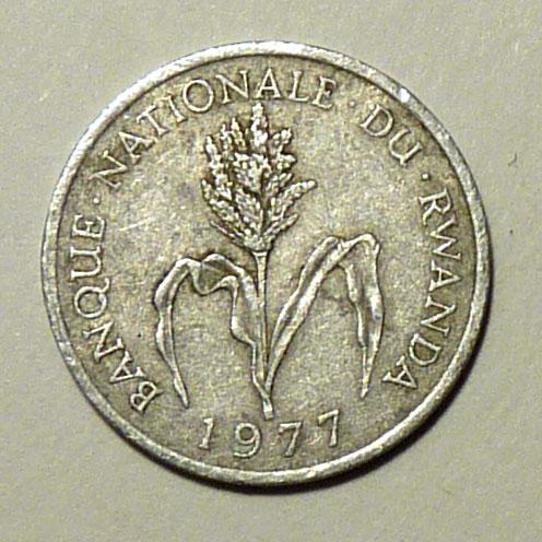 Руанда 1 франк 1977 года флора просо