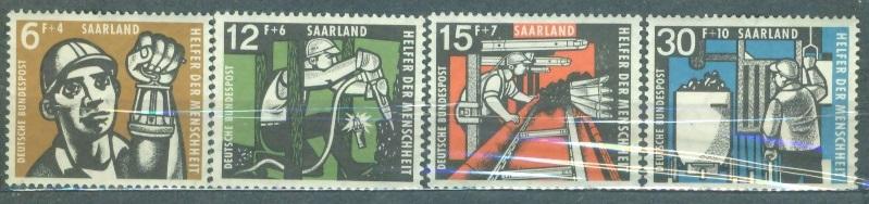 Саар ( в составе ФРГ) 1957 г. серия Промышленность Добыча угля негашеная**