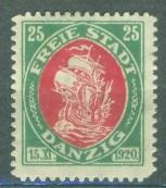 Данциг 1921 г. Объявление независимости негашеная* (клей, след наклейки)