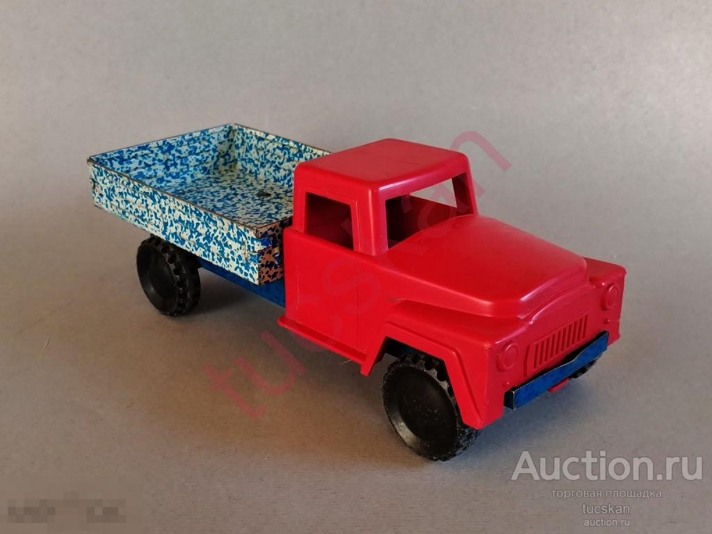 Машинка грузовик СССР жесть пластмасса 20х8х7 см 