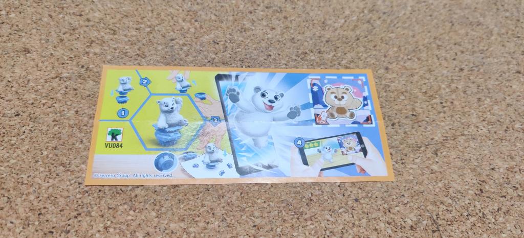 Вкладыш от киндер-сюрприза Applaydu VU084 Животные Мишка-штампик печатка