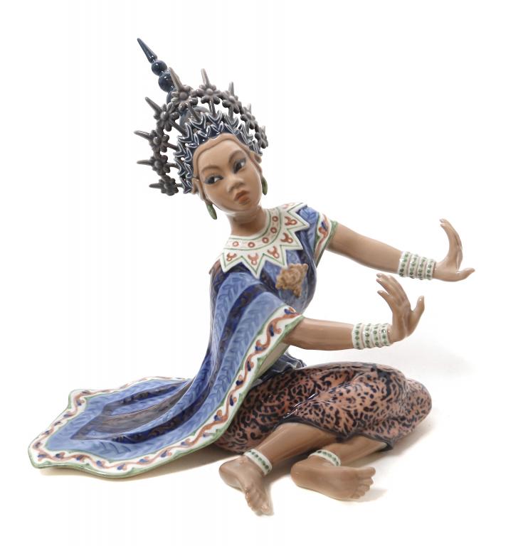 Фарфоровая фигура Сиамская танцовщица. Dahl-Jensen.