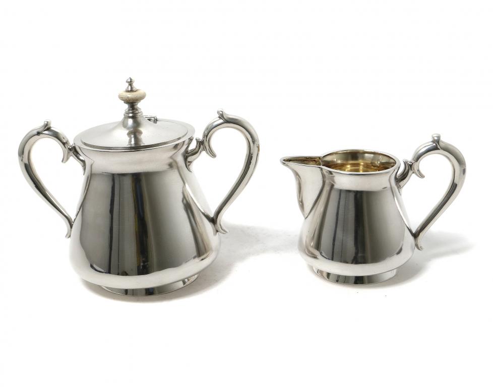 Серебряные сахарница и молочник. Россия, 1899-1903 гг.