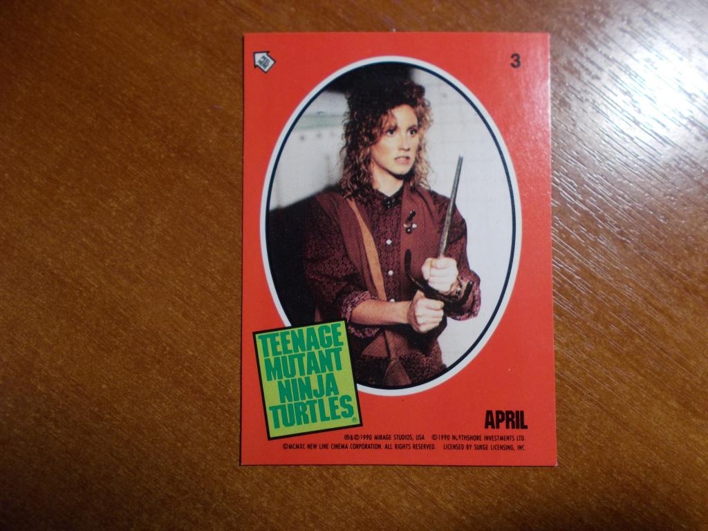 Карточка - Наклейка Черепашки ниндзя от Topps (Фильм) № 3