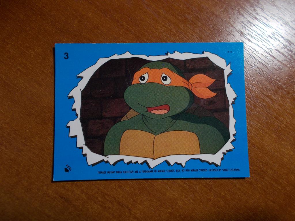Карточка - Наклейка Черепашки ниндзя от Topps № 3