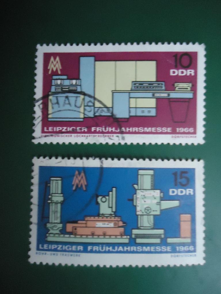 1966 г.    Германия  ГДР  гаш. без клея.