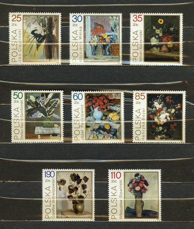Польша 1989г. MI 3190-95. Флора. Цветочный натюрморт MNH VF