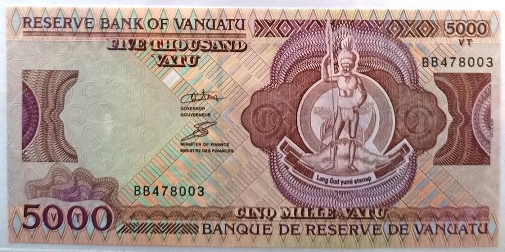 Вануату 5000 вату 2006 г. (P-15a)   UNC ПРОДАЖА КОЛЛЕКЦИИ