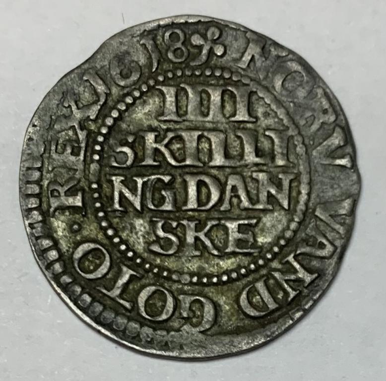 4 скиллинга 1618 года Дания