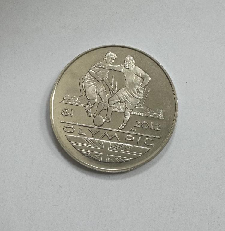 Британские Виргинские острова 1 доллар 2012 Олимпиада футбол