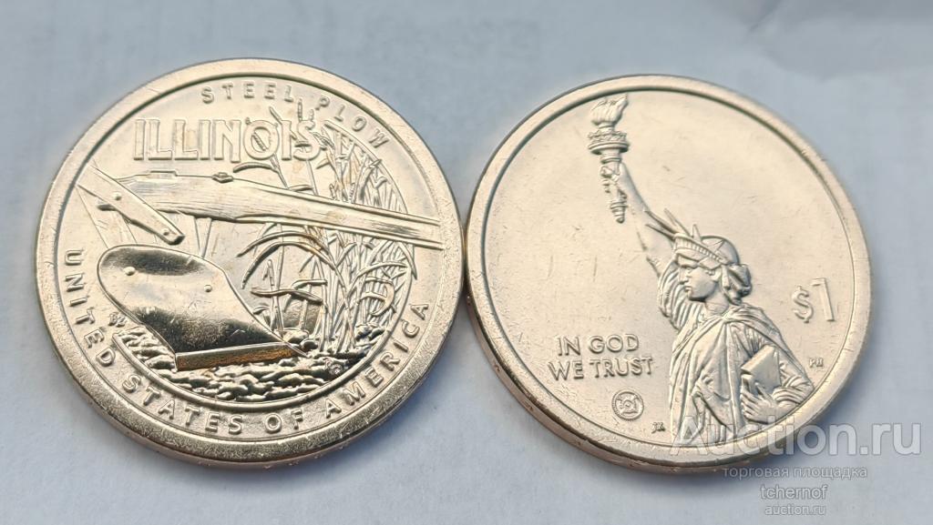 1 доллар 2024 Стальной плуг - Иллинойс! Американские инновации D UNC! США