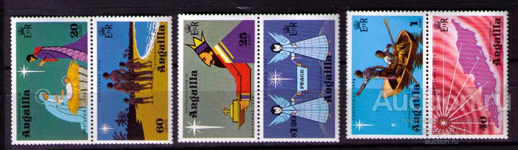 Ангилья 1974 Ночное небо Рождество MNH**