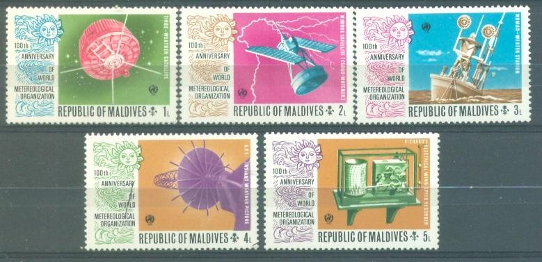 Мальдивы 1985  г. серия 100 лет метеорологическим исследованиям  негашеная**