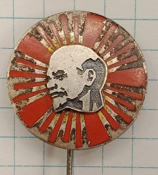 Значок Ленин серебрение (027454)