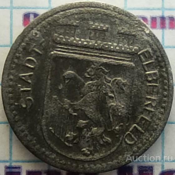 Coins Home 1917 ELBERFELD (Эльберфельд) 50 пфеннигов НОТГЕЛЬД жетон Германия Lot#BCN54