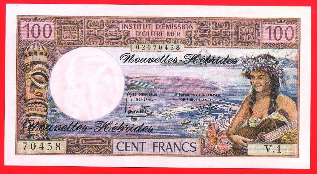Новые Гебриды 100 франков 1977 г. (P-18d) UNC ПРОДАЖА КОЛЛЕКЦИИ