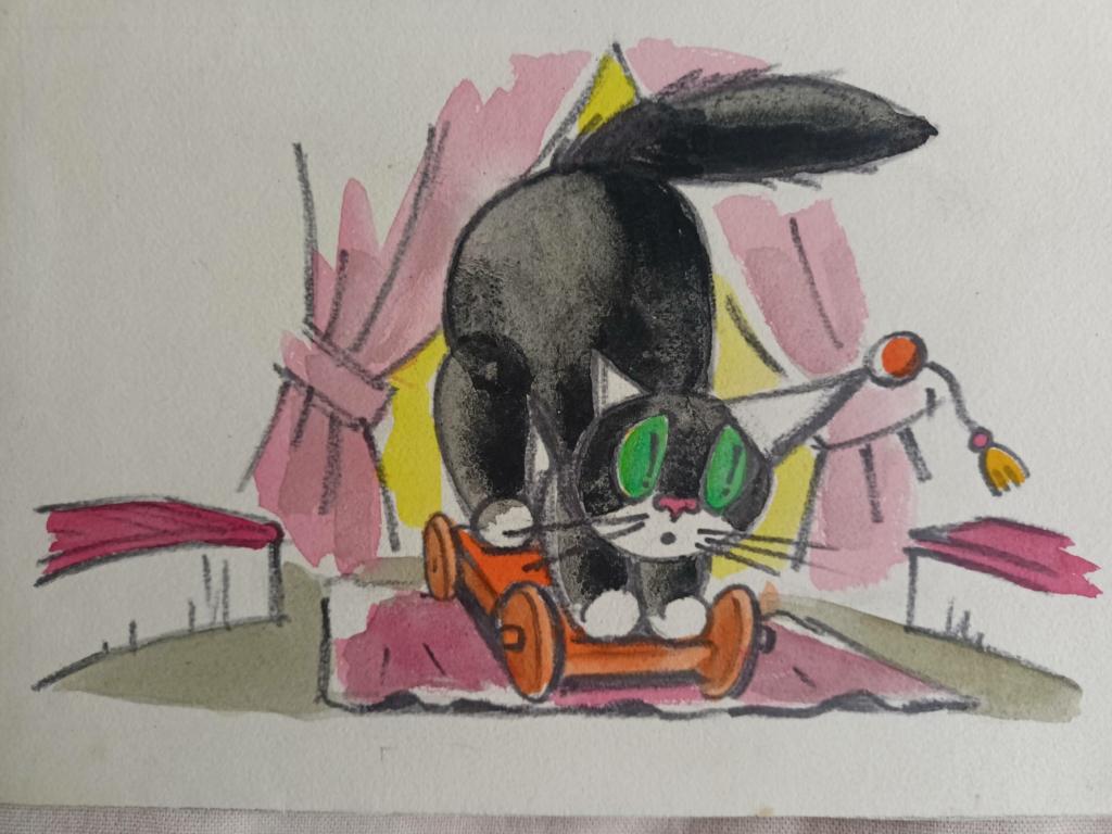 Гальба В.А. (1908-1984) Катящийся кот с выпученными глазами