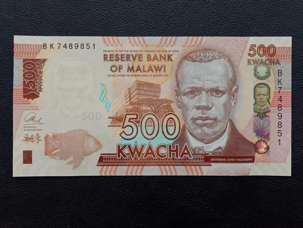 Малави 500 квача 2017г.    UNC      Р.66