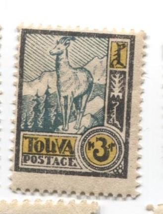 1927.Тува.Этнография.1 марка 3к олень.*