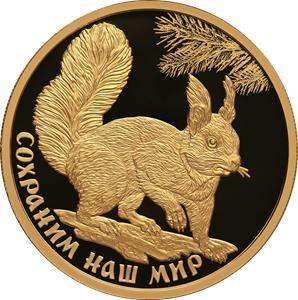 100 рублей 2023 г. Белка обыкновенная