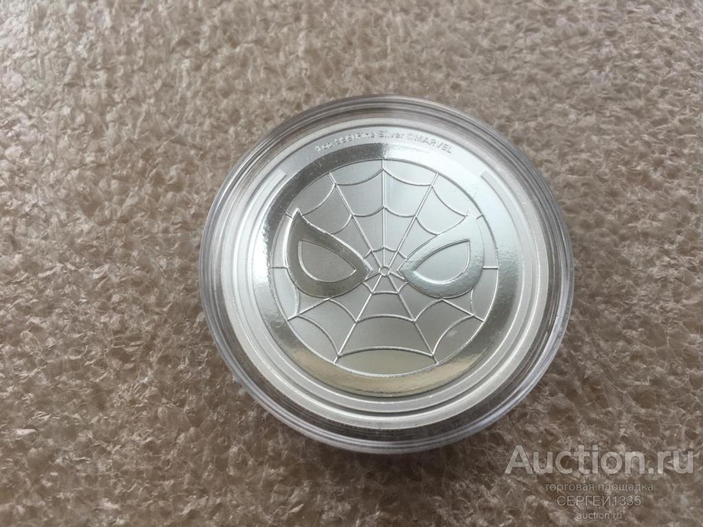 Ниуэ 2 доллара 2023 Человек-паук Spider-Man Супергерой комиксов издательства Marvel СЕРЕБРО