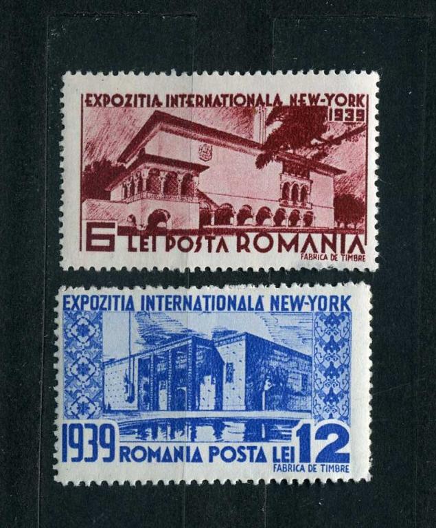 Румыния. Всемирная выставка в Нью-Йорке - Участие Румынии. Серия. 1939.**