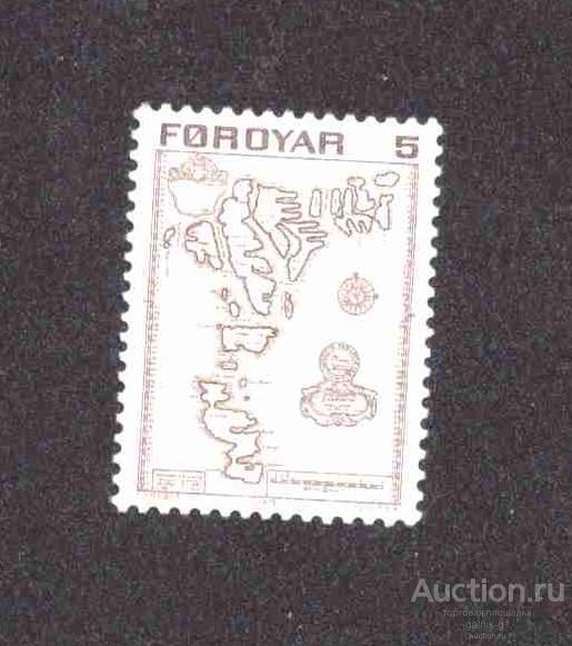 Фарерские  острова   чистая   карта   №  4435