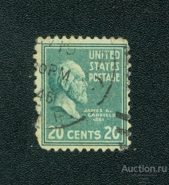 1938 г. США - Джеймс А. Гарфилд (1831-1881), 20-й президент (0401е)