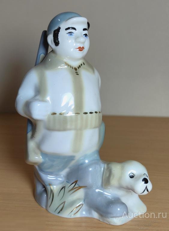 Охотник с собакой Полонский ЗХК полонне полонное оригинал фарфор