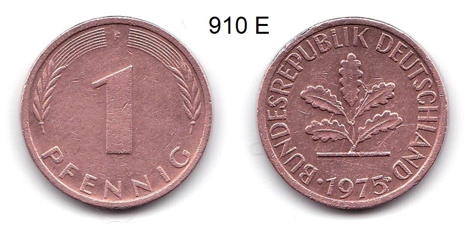 ФРГ. 1 пфенниг. 1975 год (F).