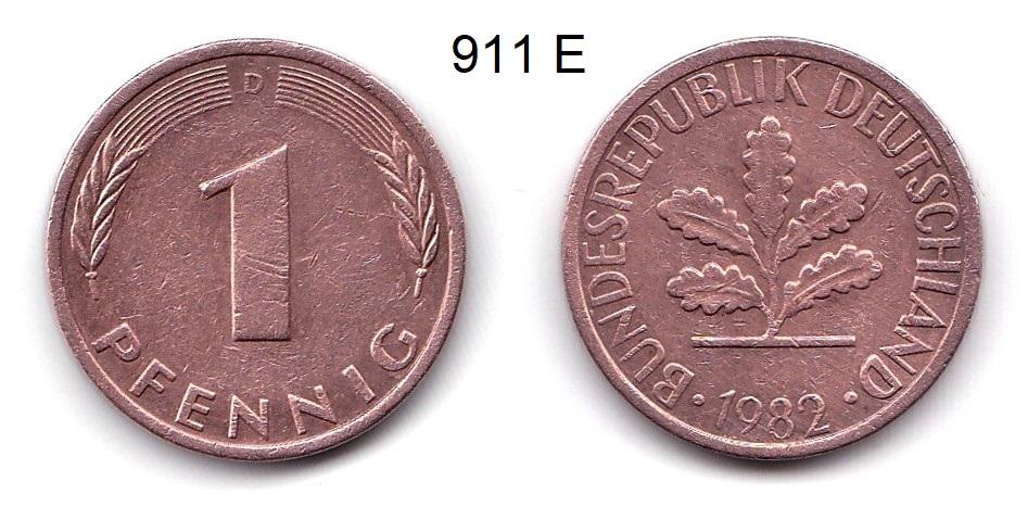 ФРГ. 1 пфенниг. 1982 год (D).